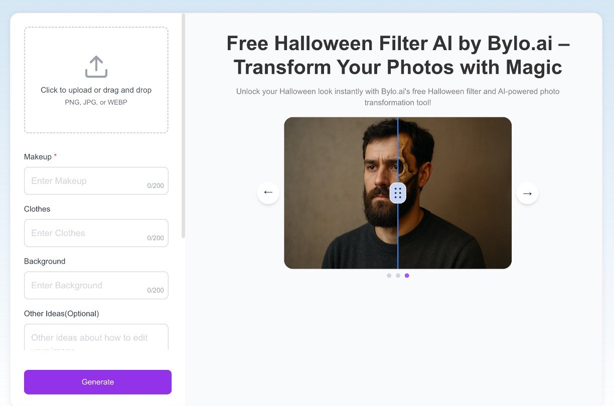 Bylo AI Halloween Filter