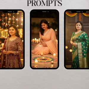 10 Gemini Diwali AI Portrait Prompts for Girls I Fully Editable & Free PDF