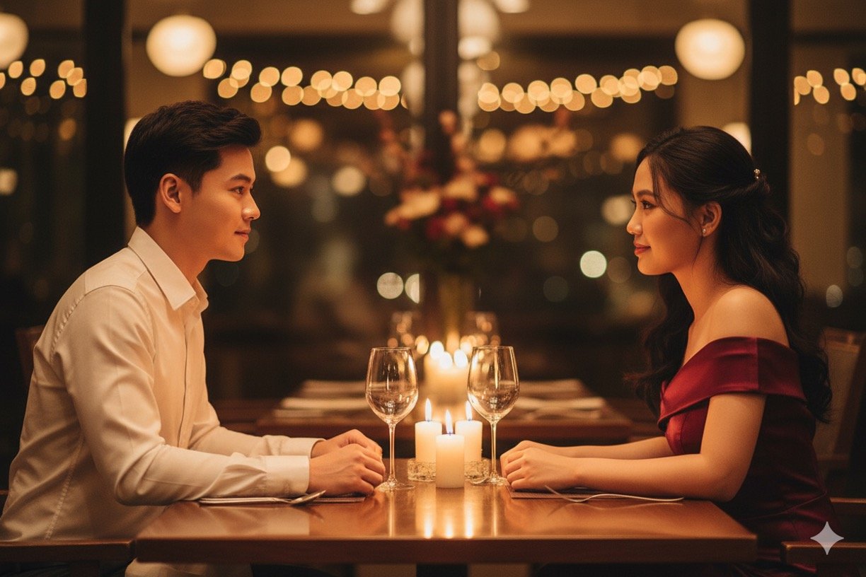 Instantly transform your couple photos into romantic cinematic portraits using Gemini AI. 10 ready-to-use prompts for realistic edits without face distortion. 2