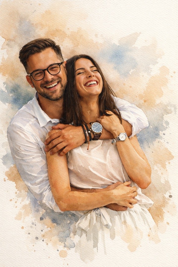 Copy-Paste Watercolor Portrait Prompts