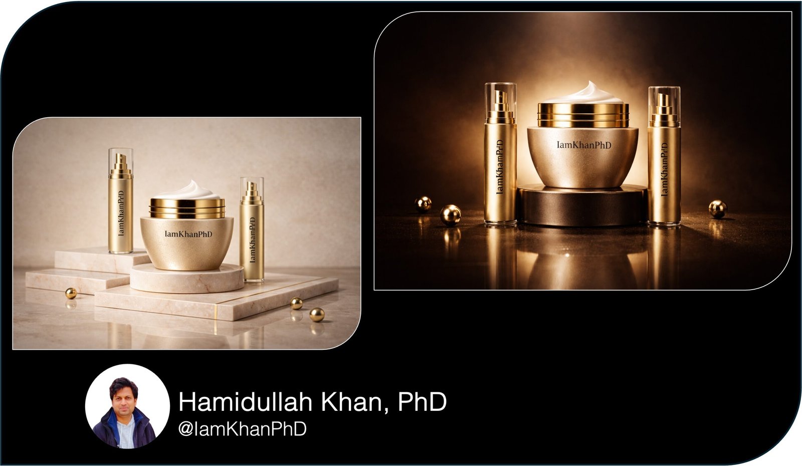 Luxury Gold Skincare Campaign Prompts