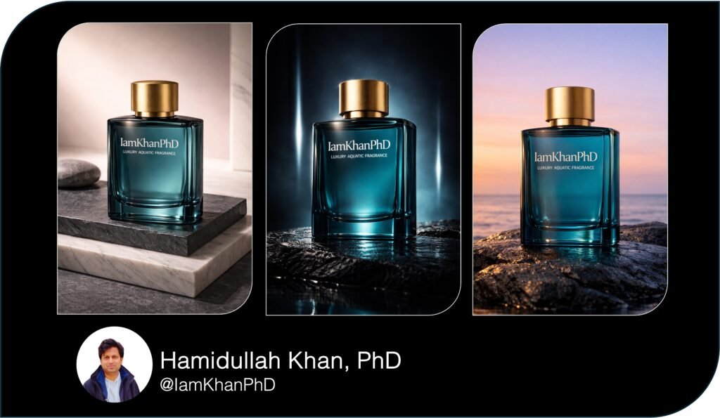 Photoreal Luxury Perfume Ad Prompts