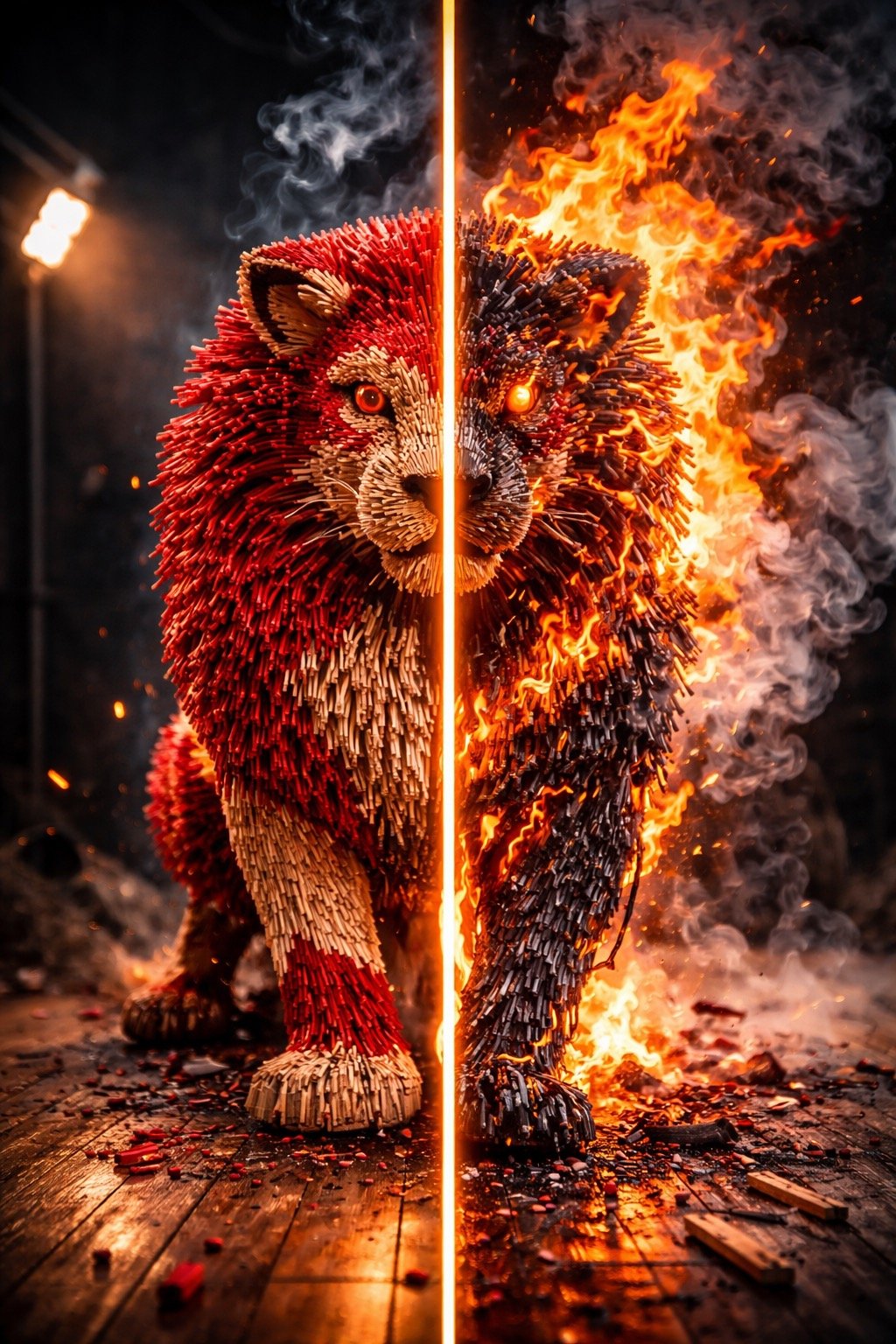 Free AI Matchstick Animal Burning Viral Video Prompt Bundle