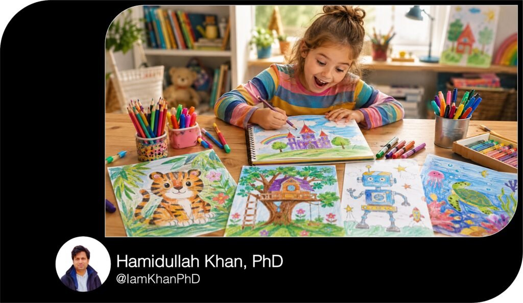 10 AI Drawing Prompts for Kids | Editable Art Activities
