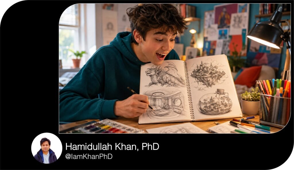 Creative AI Drawing Prompts for Teen Artists