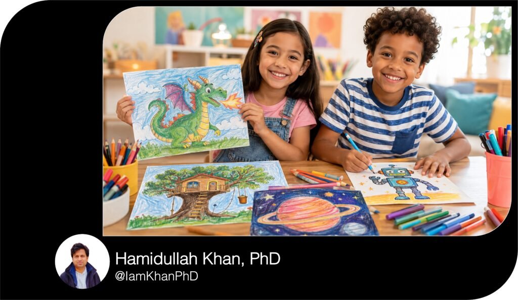 Drawing Prompts for Kids | Editable AI Art Activities