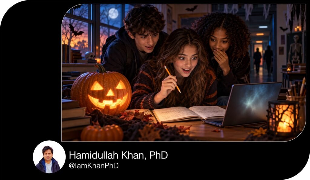 10 Custom Halloween AI Writing Prompts for High School Students