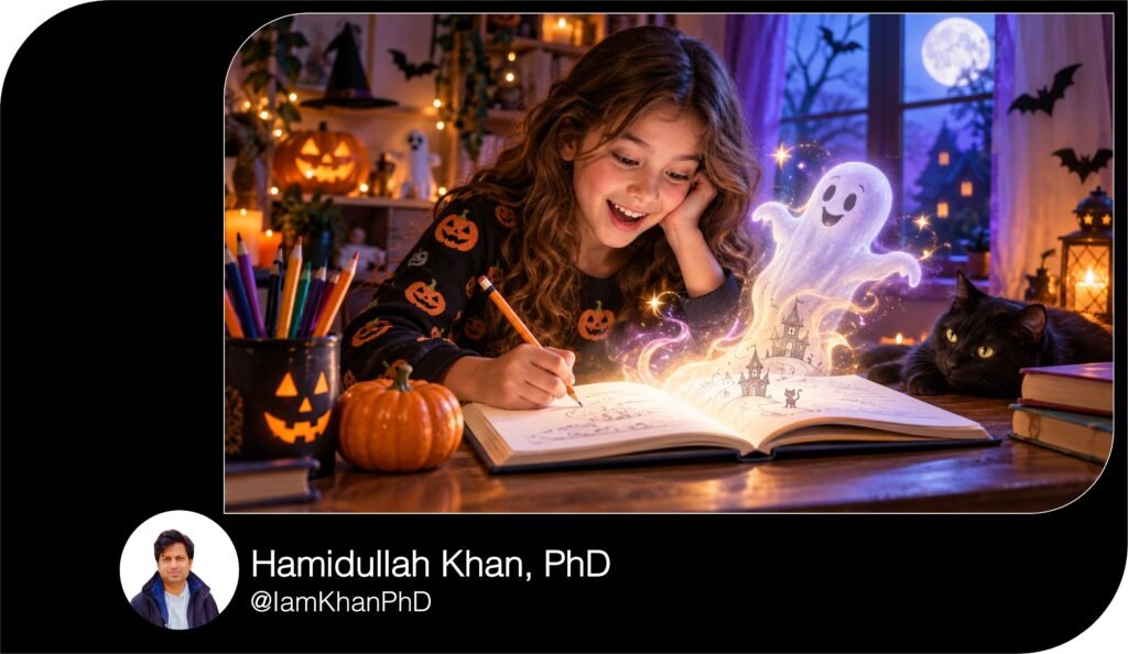 10 Halloween AI Writing Prompts for Children