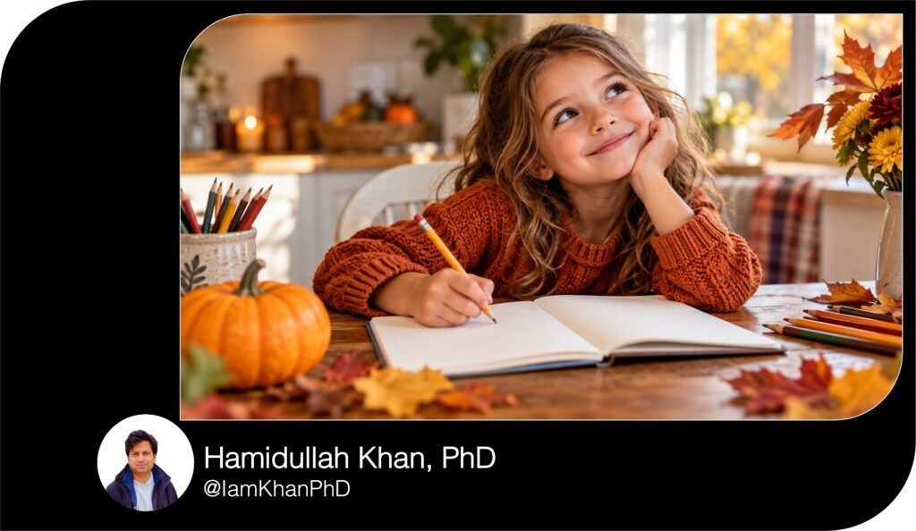 Thanksgiving Writing AI Prompts for Kids